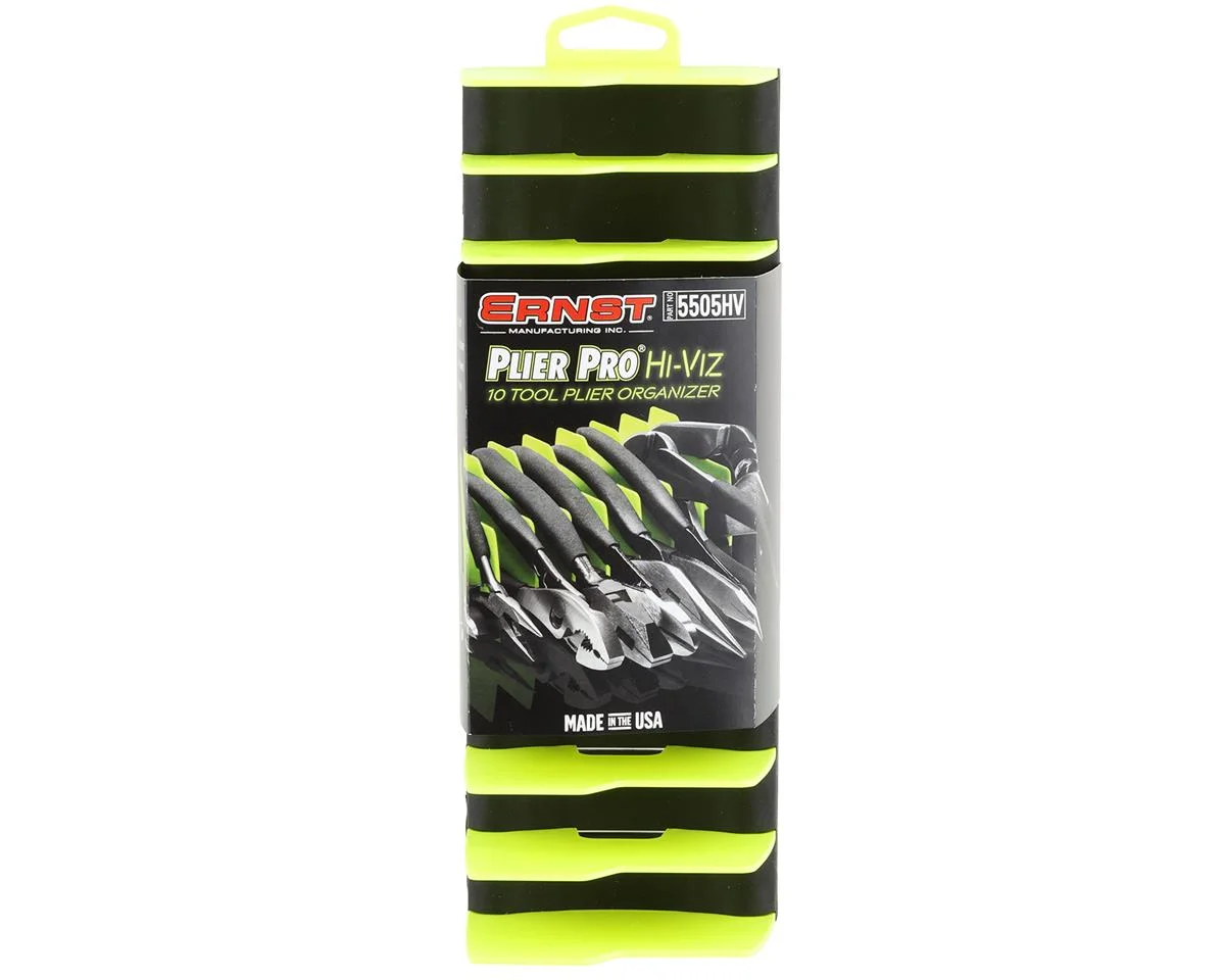 Ernst Manufacturing No-Slip 10 Tool Plier Organizer (HI-VIZ) - view 2